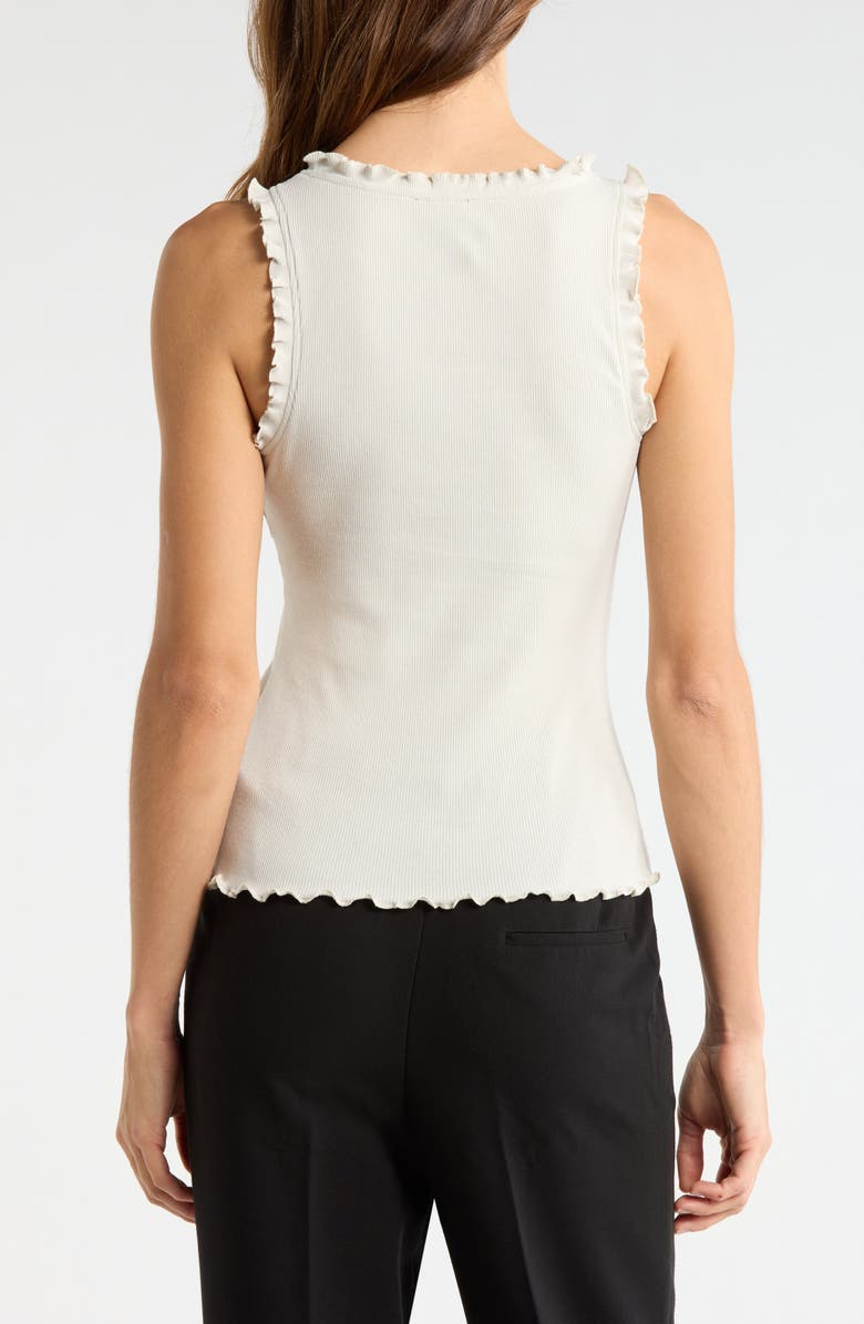 Vince Camuto Ruffle Rib Tank, Alternate, color, Birch