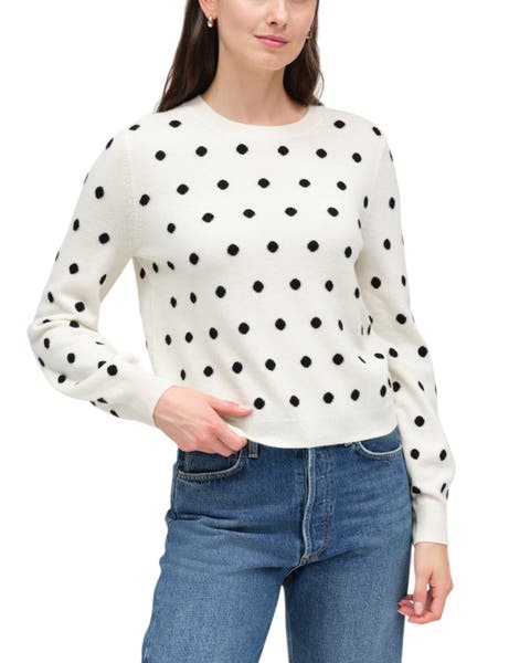 Wool-cashmere Polka Dot Sweater