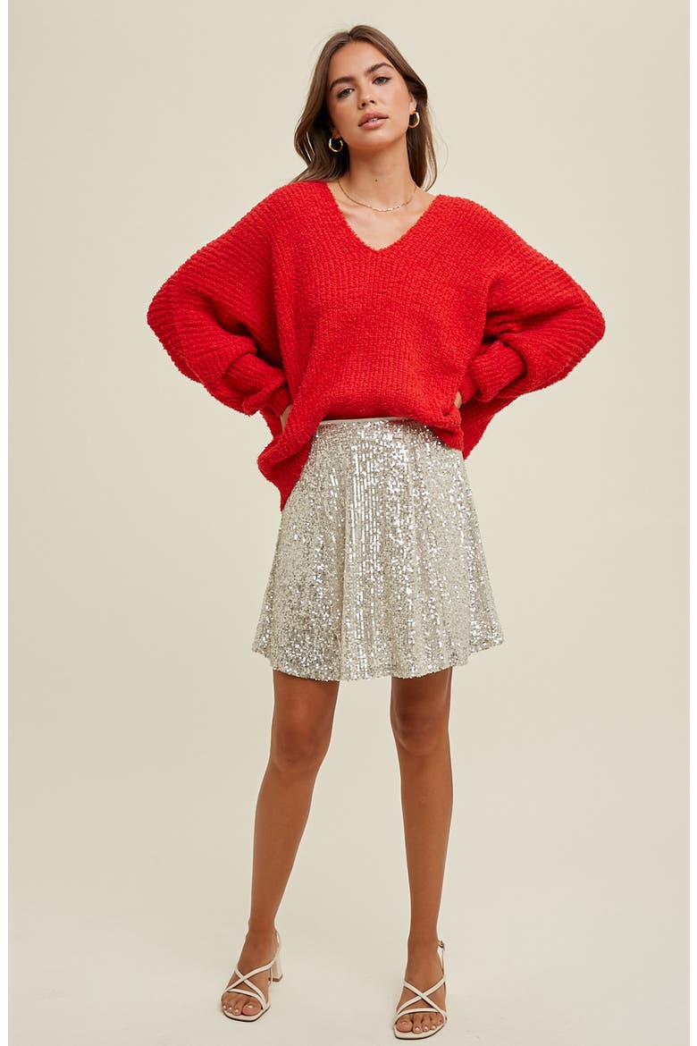 Sequin Miniskirt, Alternate, color, CHAMPAGNE