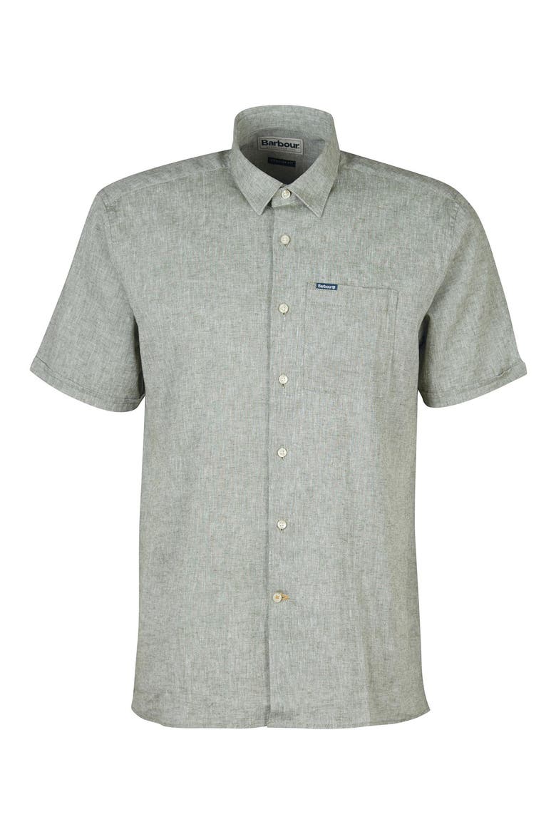 Nelson Linen & Cotton Button-Up Shirt, Alternate, color, BLEACHED OLIVE