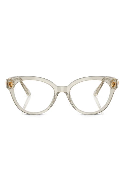 Swarovski 54mm Round Optical Glasses In Beige