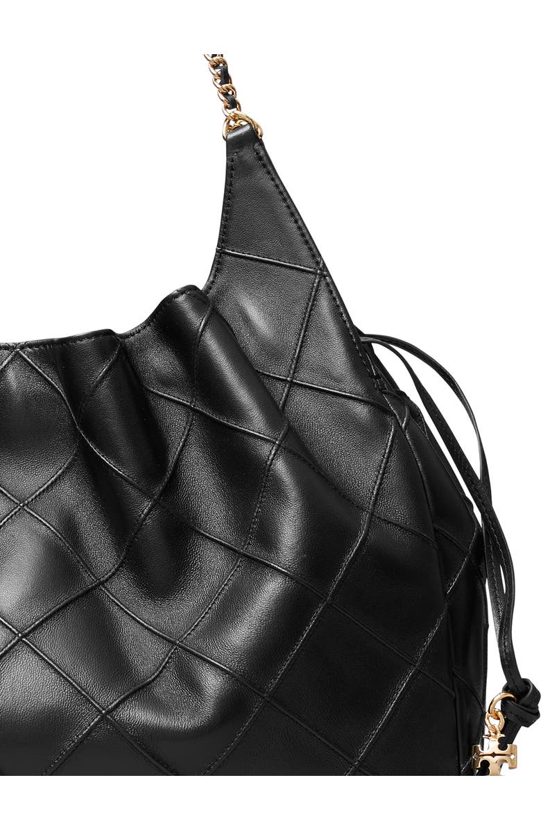 Tory Burch Large Fleming Leather Tote, Alternate, color, Black
