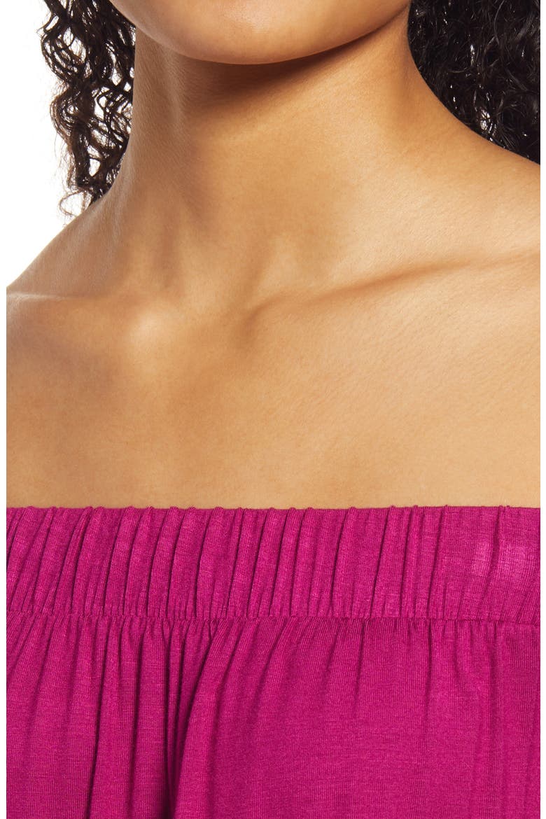 Off the Shoulder Top, Alternate, color, MAGENTA