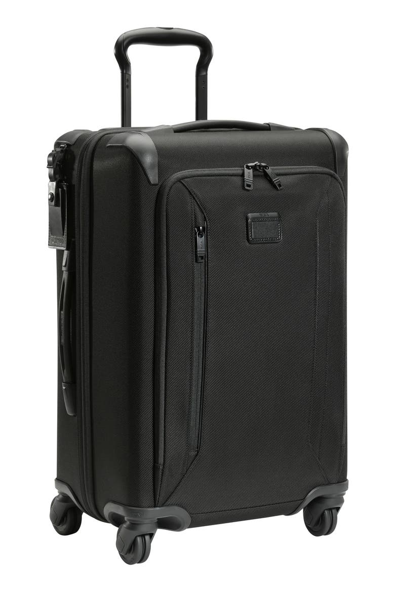Aerotour Front Pocket Expandable Carry-On, Alternate, color, BLACK