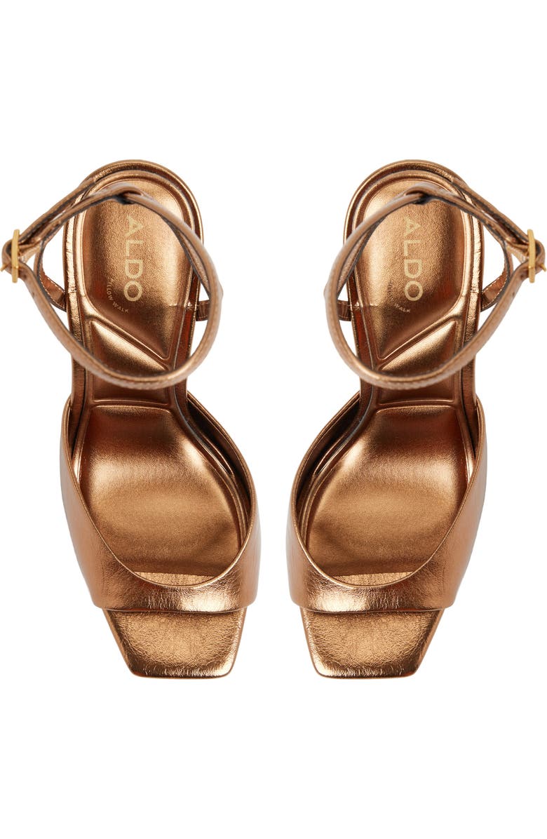 ALDO Valentyna Ankle Strap Sandal, Alternate, color, Bronze