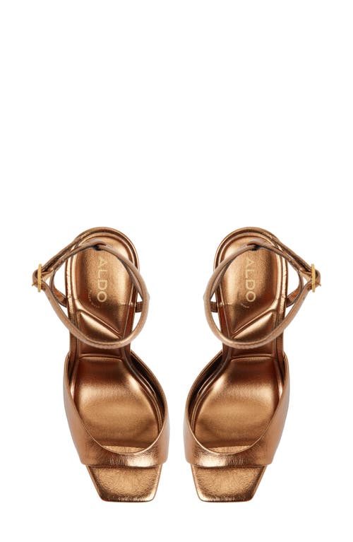 Aldo Valentyna Ankle Strap Sandal In Gold