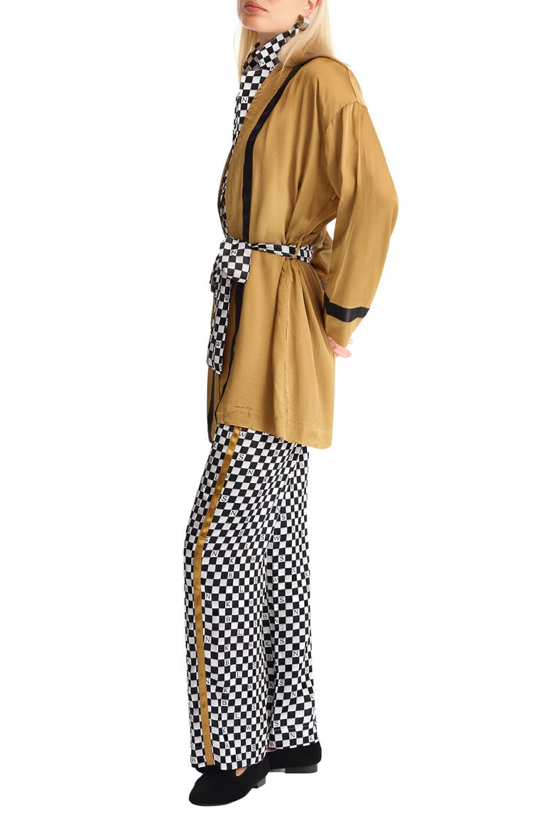 Swn  Love Silk Robe, Alternate, color, Gold