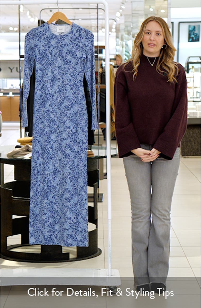 Tommie Floral Long Sleeve Midi Dress, sales video thumbnail