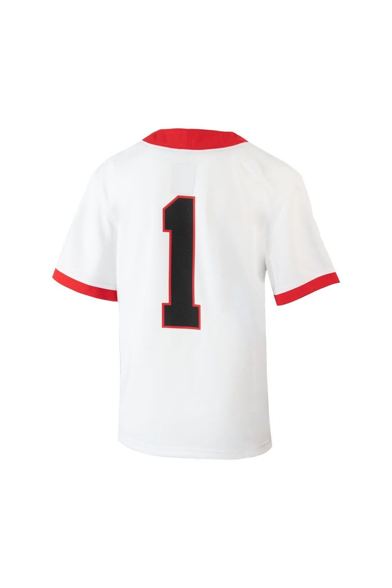 Youth Nike #1 White Georgia Bulldogs 1st Armored Division Old Ironsides Untouchable Football Jersey, Alternate, color, White