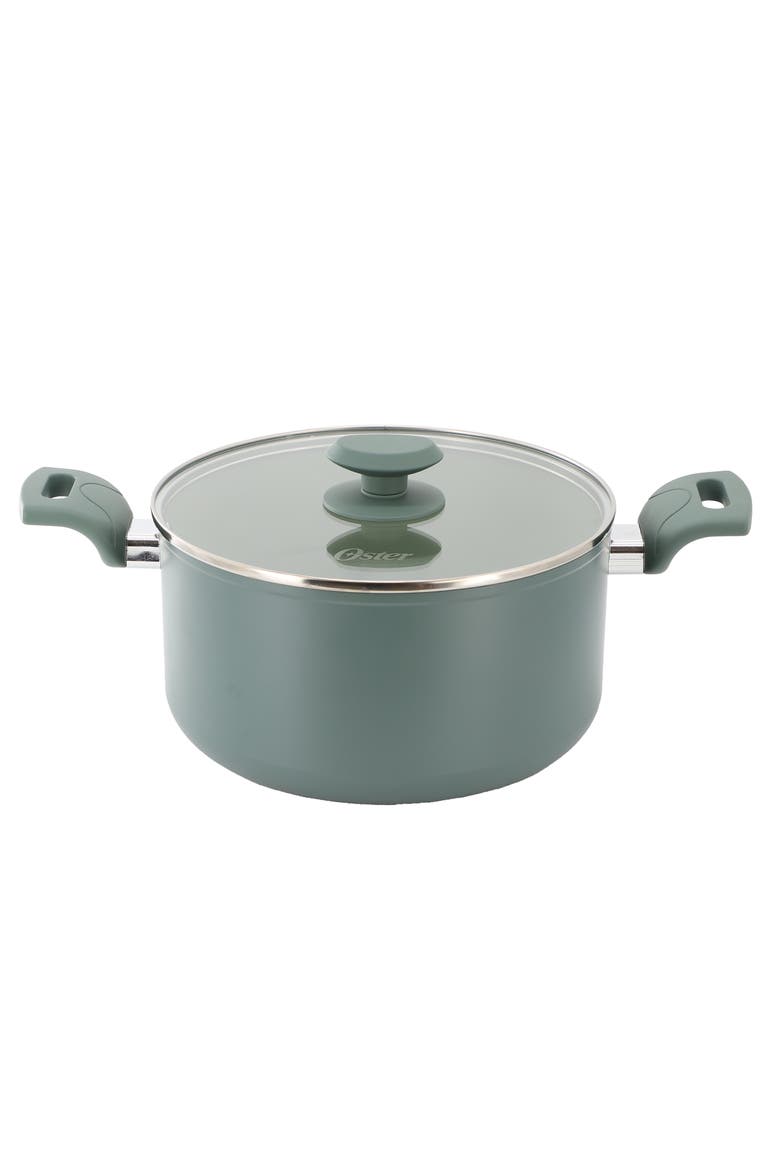 6 Quart Ceramic Nonstick Aluminum Dutch Oven, Main, color, Green