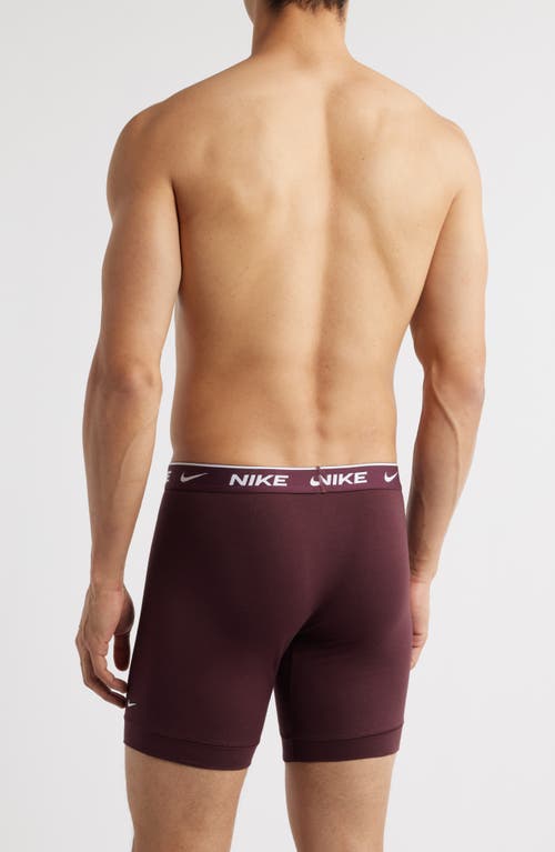 Nike Men's Dri-fit Essential Cotton Stretch Boxer Briefs (3-pack) In Uni Blue/blue Void/burgundy