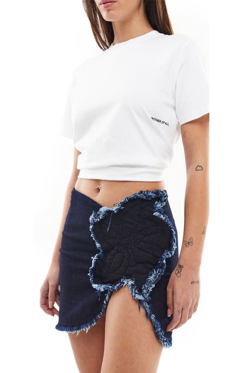Mother Of All Carla Flower Mini Skirt In Blue