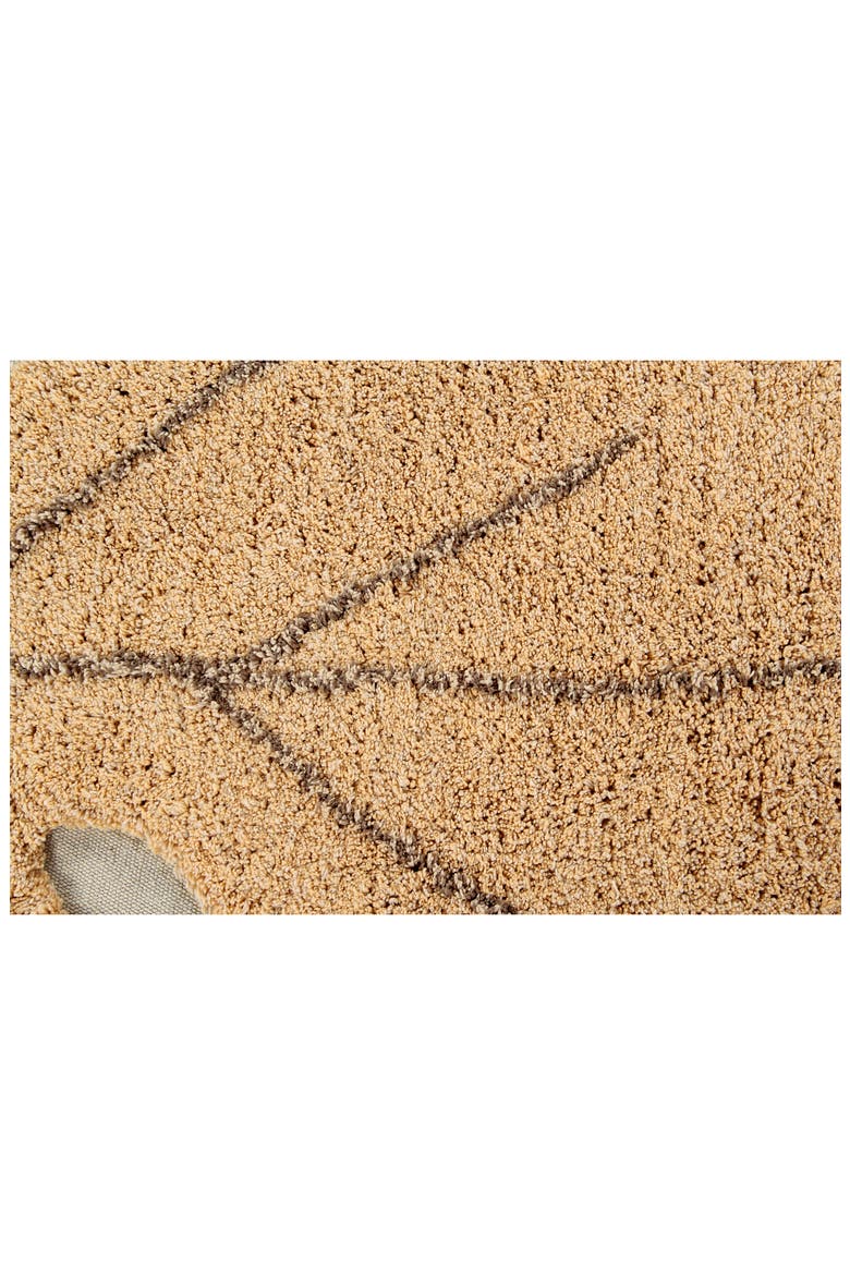 Monstera Leaf Washable Area Rug, Alternate, color, HONEY SOIL BROWN OLIVE