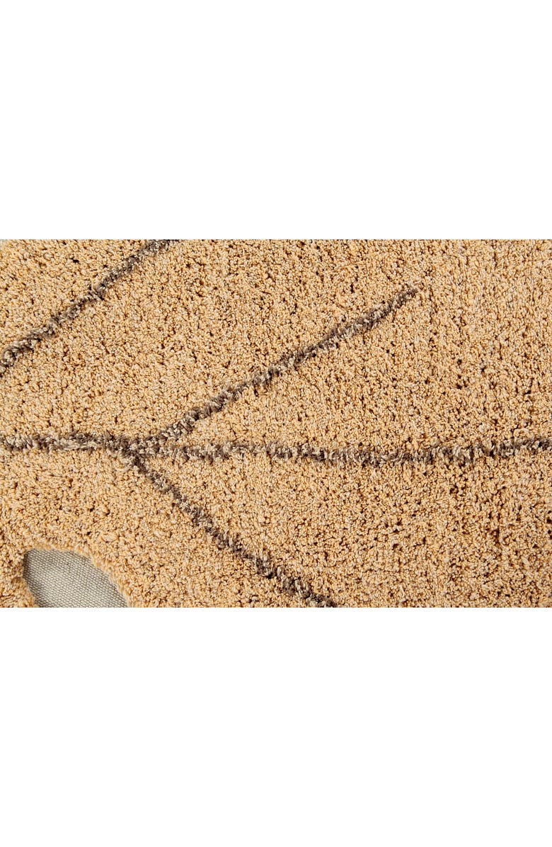 Lorena Canals Monstera Leaf Washable Area Rug, Alternate, color, Honey Soil Brown Olive