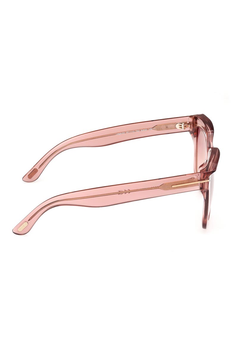 Leigh 52mm Gradient Sunglasses, Alternate, color, SHINY PINK / GRADIENT OR MIRROR VIOLET