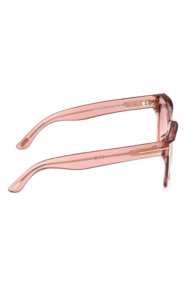 TOM FORD Leigh 52mm Gradient Sunglasses, Alternate, color, Pink / Gradient Mirror Violet
