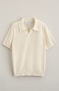 Nordstrom Kids' Waffle Stitch Johnny Collar Polo Sweater
