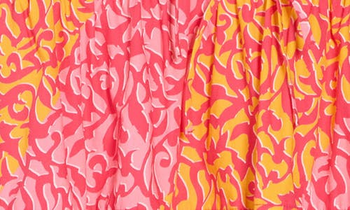 Derek Lam 10 Crosby Tora Floral Print Shirred Dress In Multi