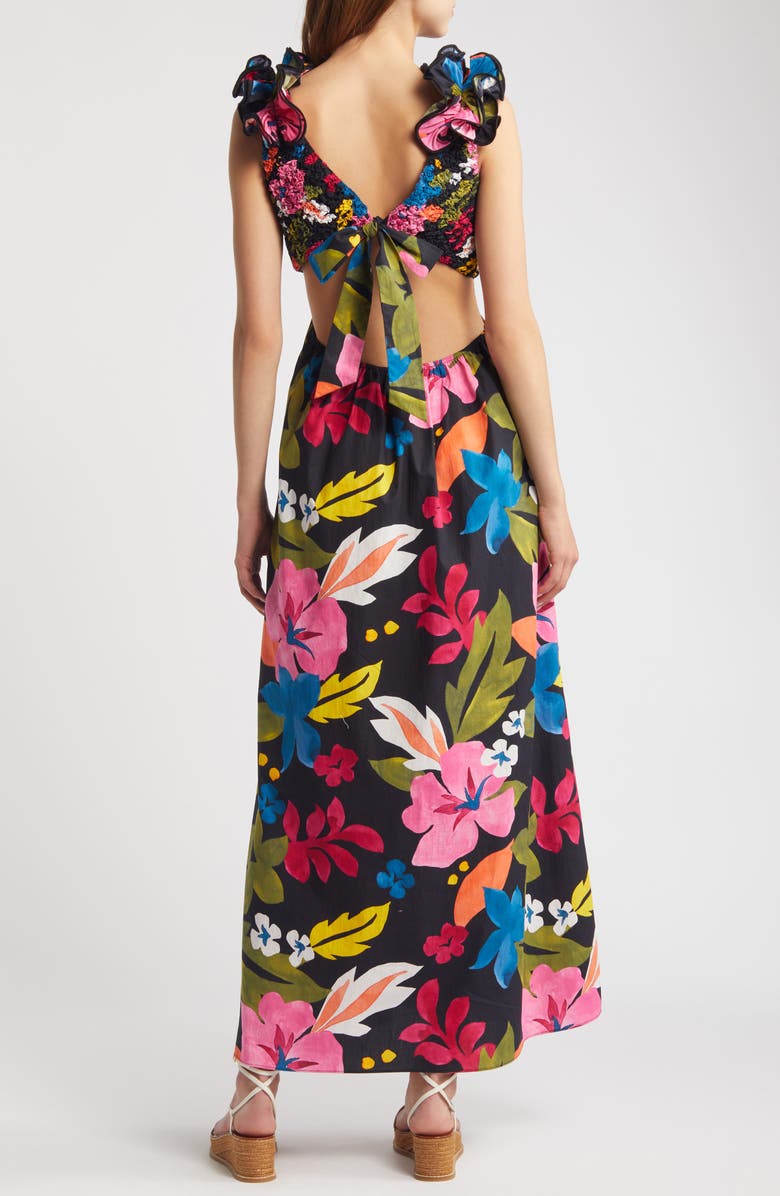 Saylor Zaira Floral Cotton Maxi Dress, Alternate, color,