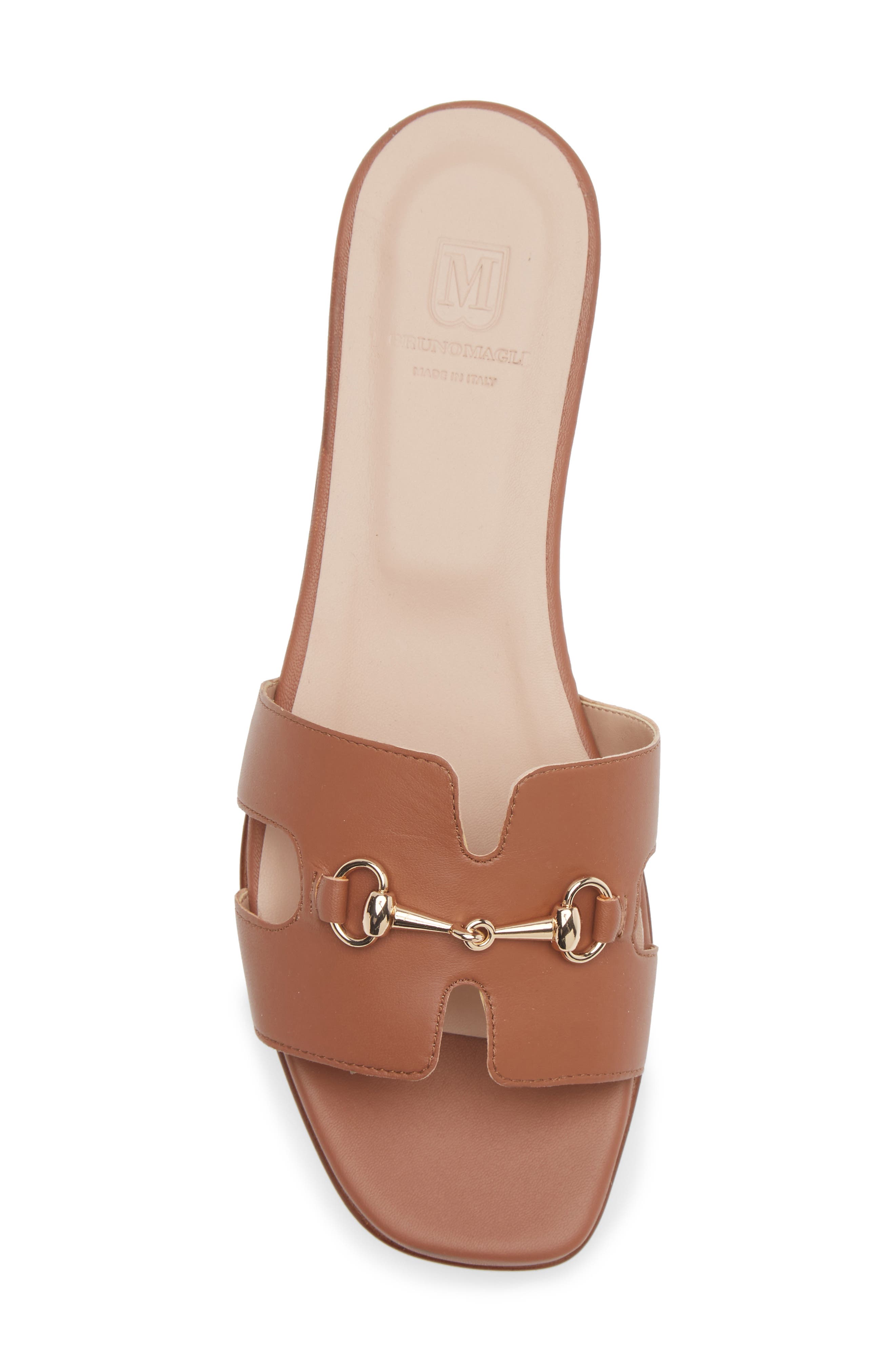 Bit Slide Sandal, Alternate, color, COGNAC NAPPA