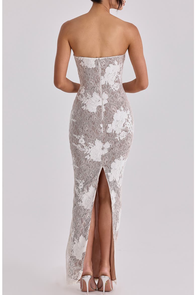 Lucienne Lace Corset Strapless Gown & Bolero Set, Alternate, color, IVORY