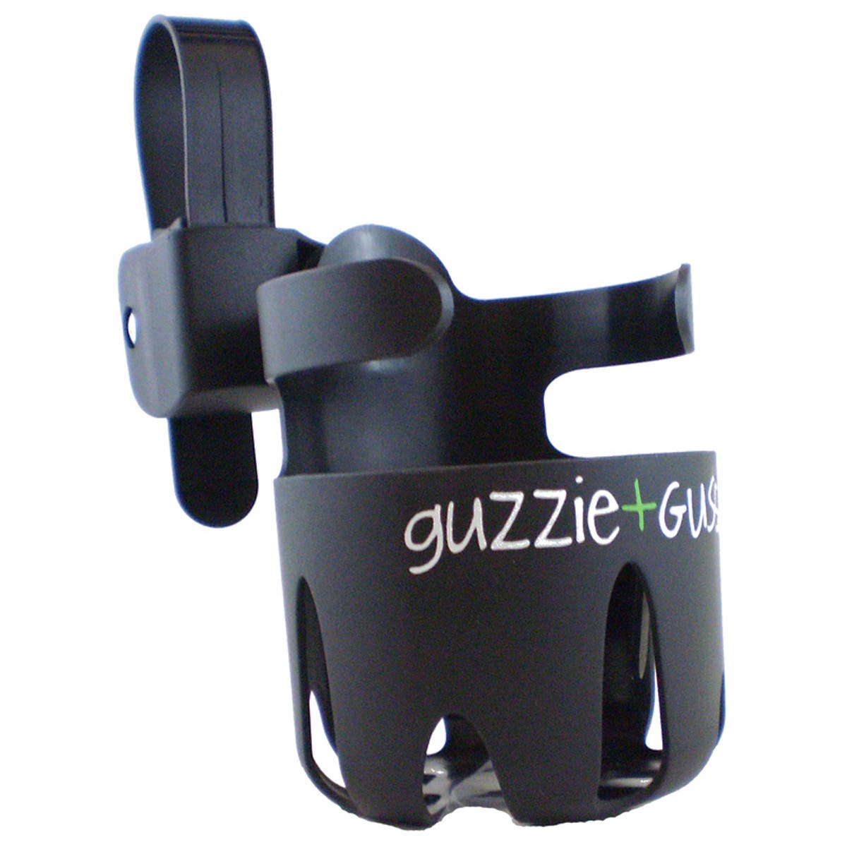 Guzzie and Guss Universal Cup Holder - Convenient, Easy-to-Attach & Adjustable to Fit Most Strollers in Black 