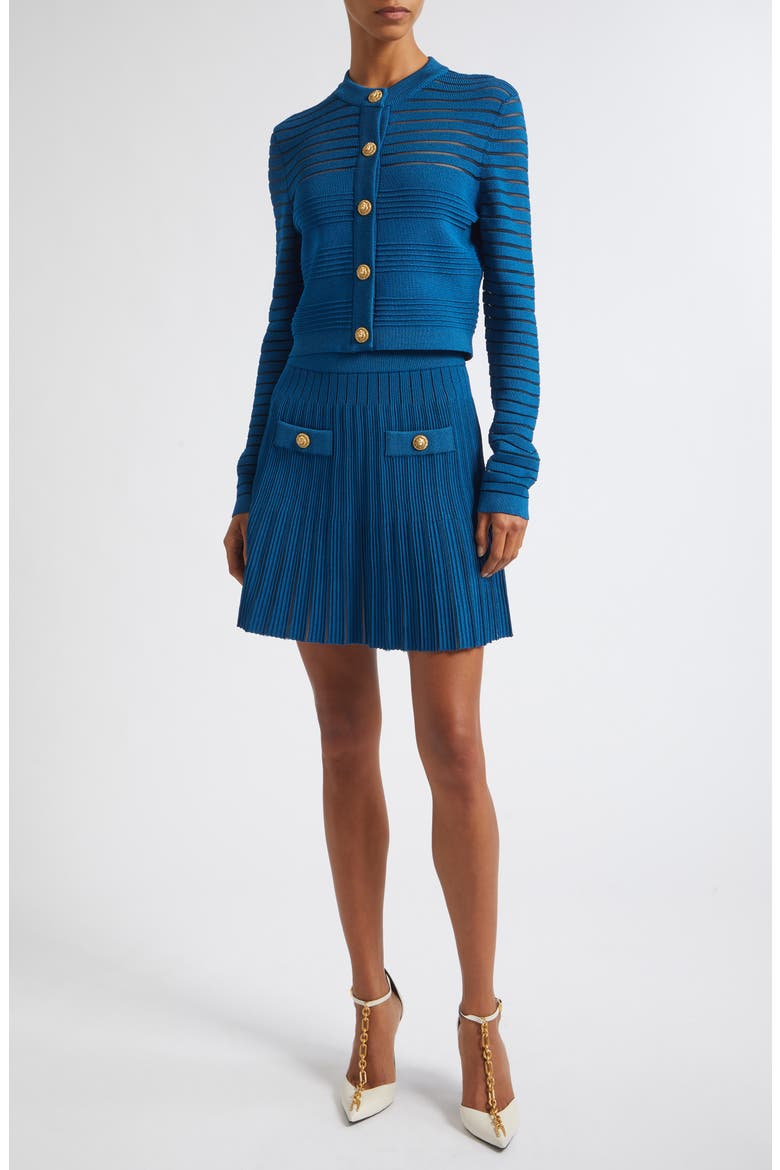 Ottoman Stripe Cardigan, Alternate, color, 6BR NIGHT BLUE