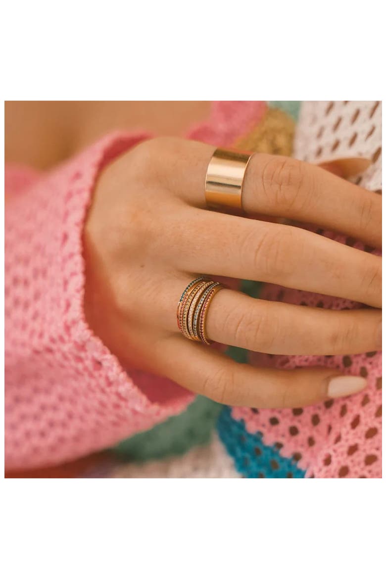 Birthstone Stacking Ring, Alternate, color, GOLD MAY