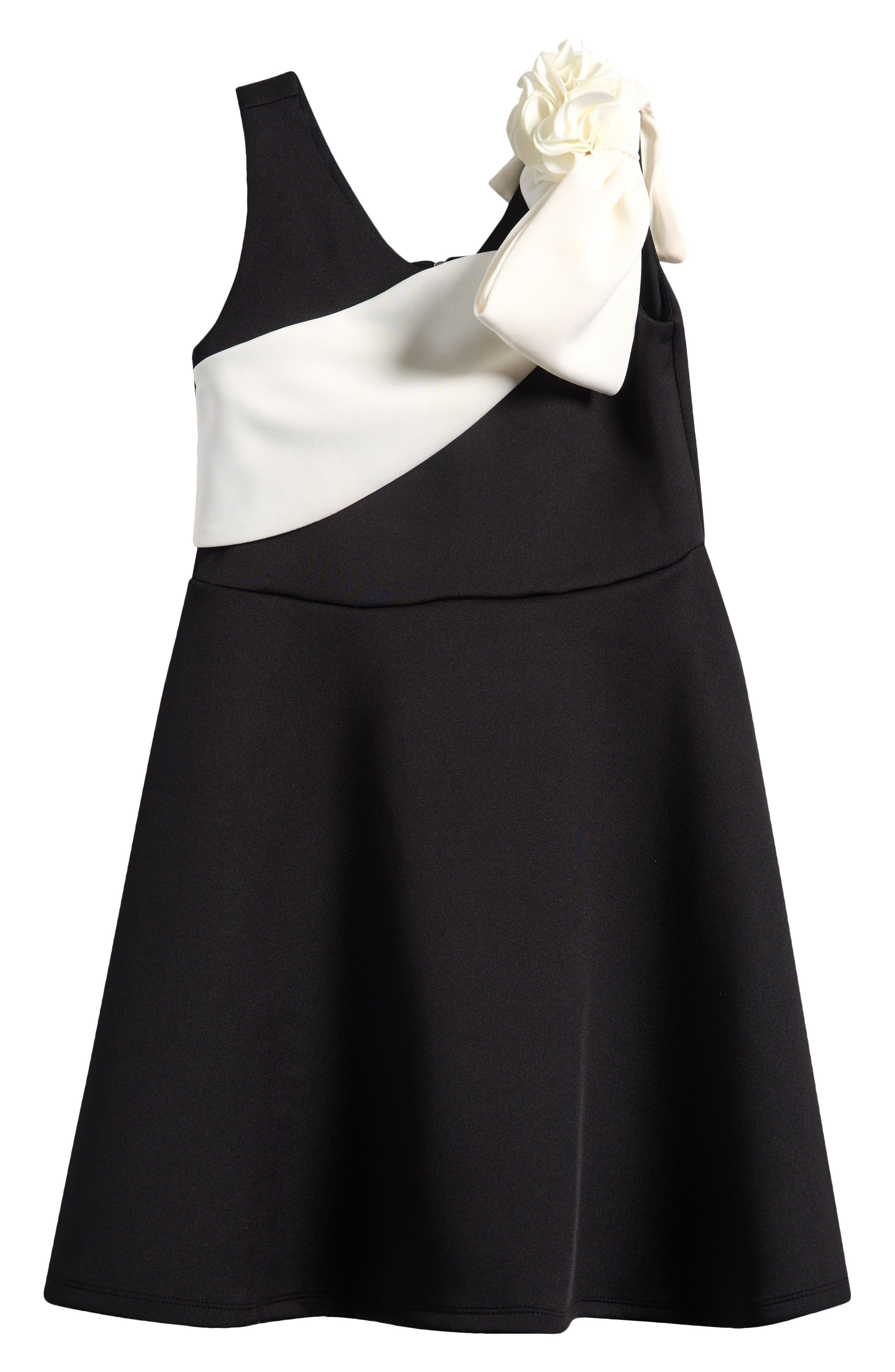 Iris & Ivy Kids' Rose & Bow Scuba Knit Party Dress