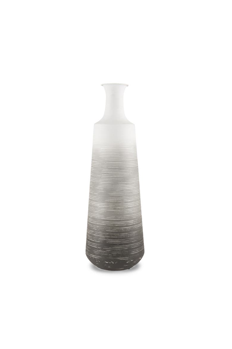 Toru Ombre Metal Vase, Alternate, color, Grey