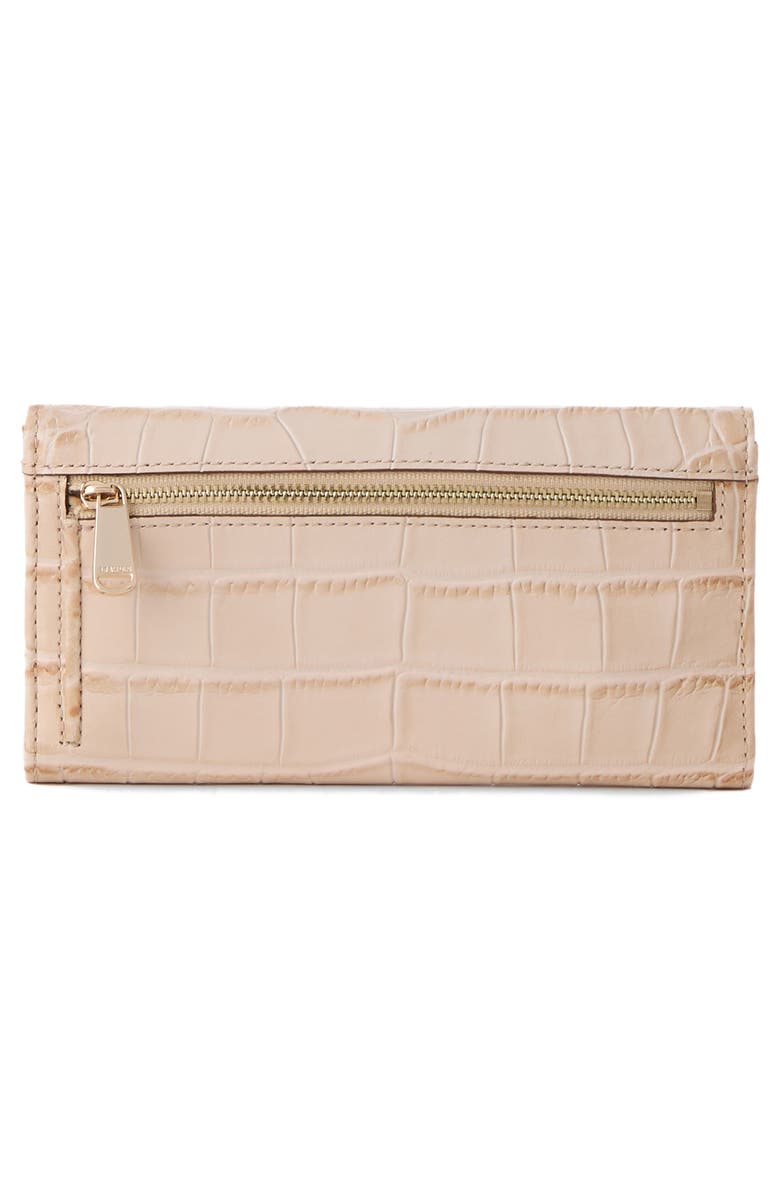 Brahmin Cordelia Croc Embossed Wallet, Alternate, color, Cloud Dancer