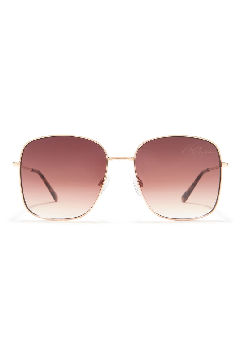 58mm Square Sunglasses, Main, color, GOLD
