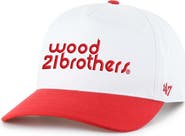 '47 Men's '47 White/Red Wood Brothers Racing NASCAR Two-Tone Team Adjustable Hitch Hat