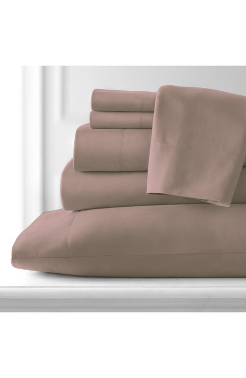 Southshore Fine Linens Southshore Essentials Double Brushed 100 Gsm Sheet Set In Muted Mauve