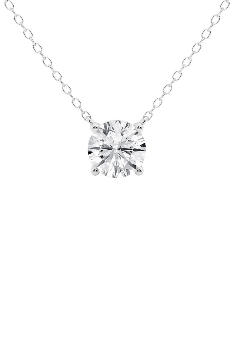 Badgley Mischka Collection Round Cut Lab Created Diamond Necklace - 0.75ctw, Main, color, White Gold