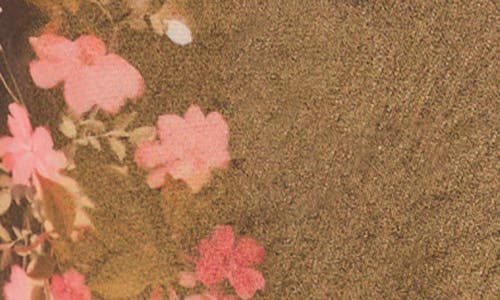 Ted Baker Nic Metallic Floral Long Sleeve Maxi Dress In Brown