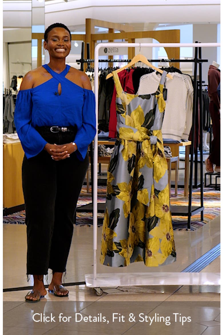 Floral Jacquard Midi Cocktail Dress video