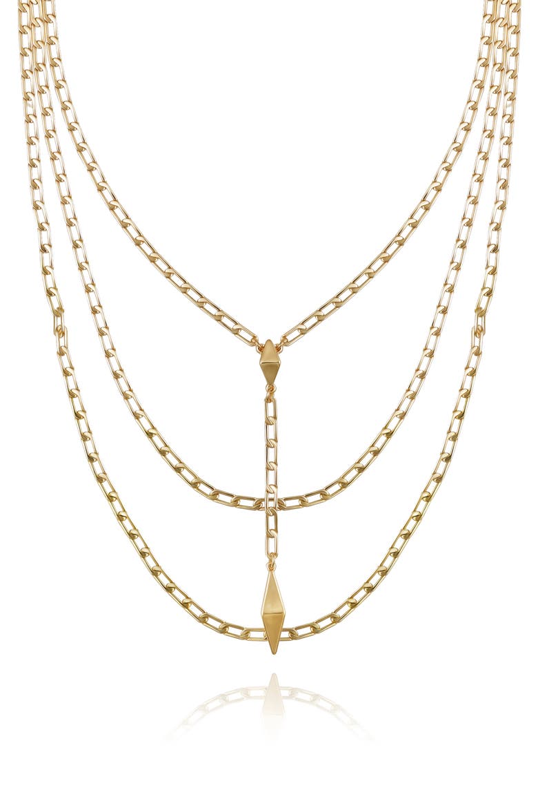 Layered Chain Necklace, Main, color, GOLD