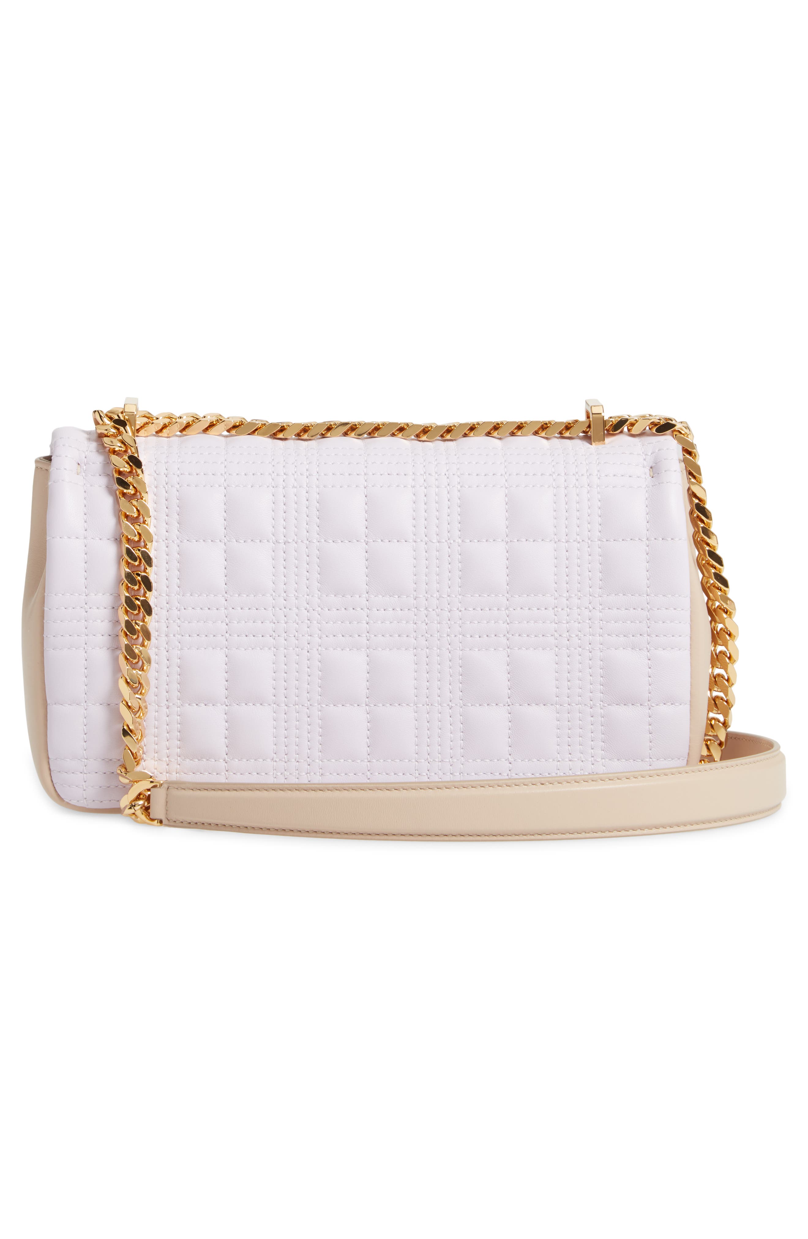 Burberry Small Lola Quilted Two-Tone Lambskin Bag, Alternate, color, 