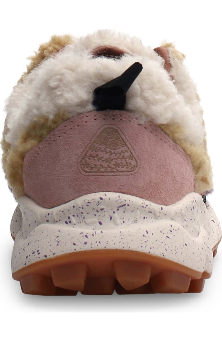 Flower MOUNTAIN Pampas Teddy Faux Shearling Sneaker, Alternate, color, Navy-Lilac -Beige