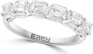 EFFY 14K White Gold Diamond Emerald-Cut Band Ring