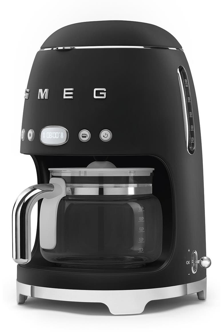 '50s Retro Style 10-Cup Drip Coffeemaker, Alternate, color, MATTE BLACK