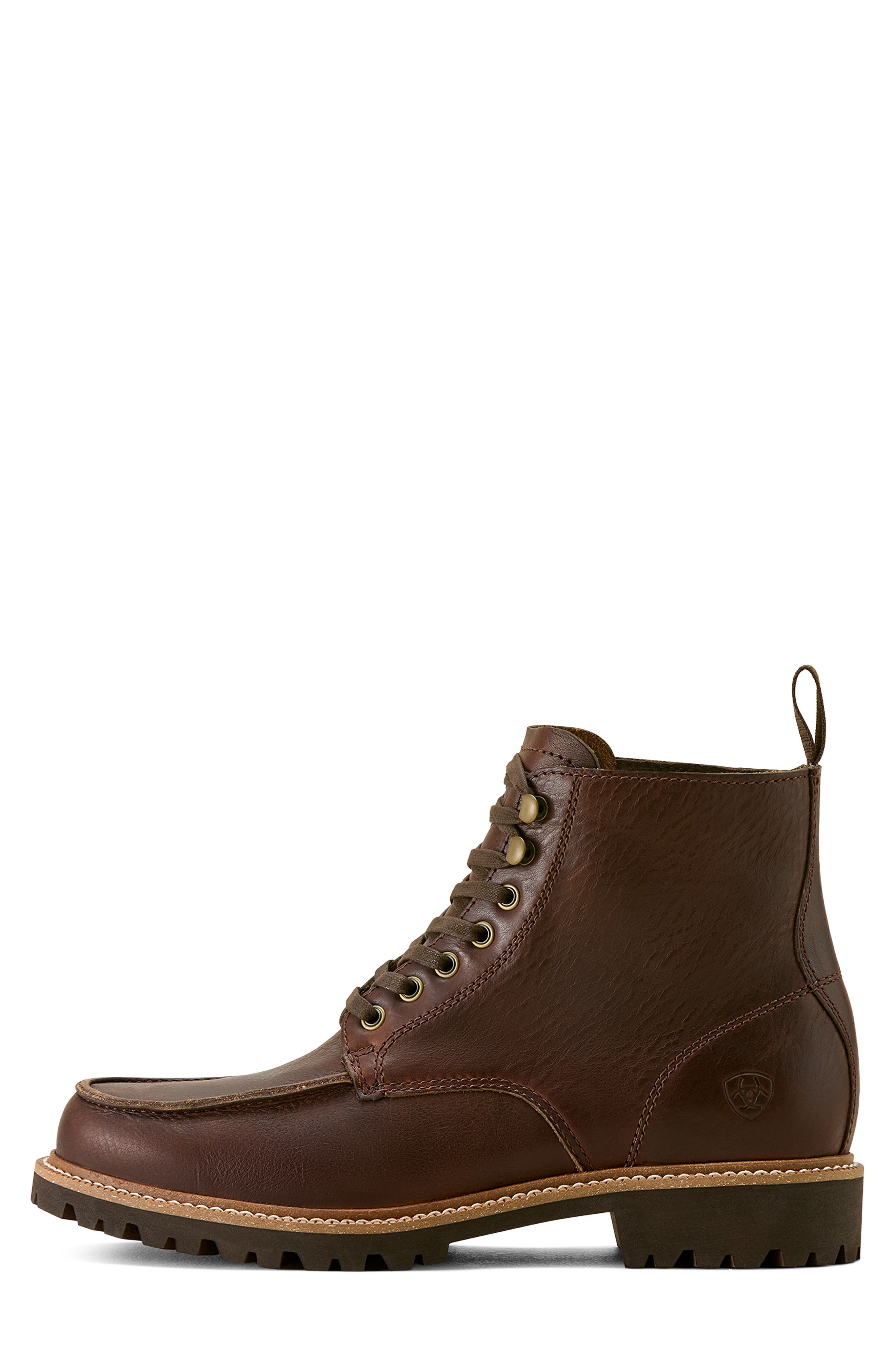 Split Rock Moc Toe Western Boot, Alternate, color, BROWN