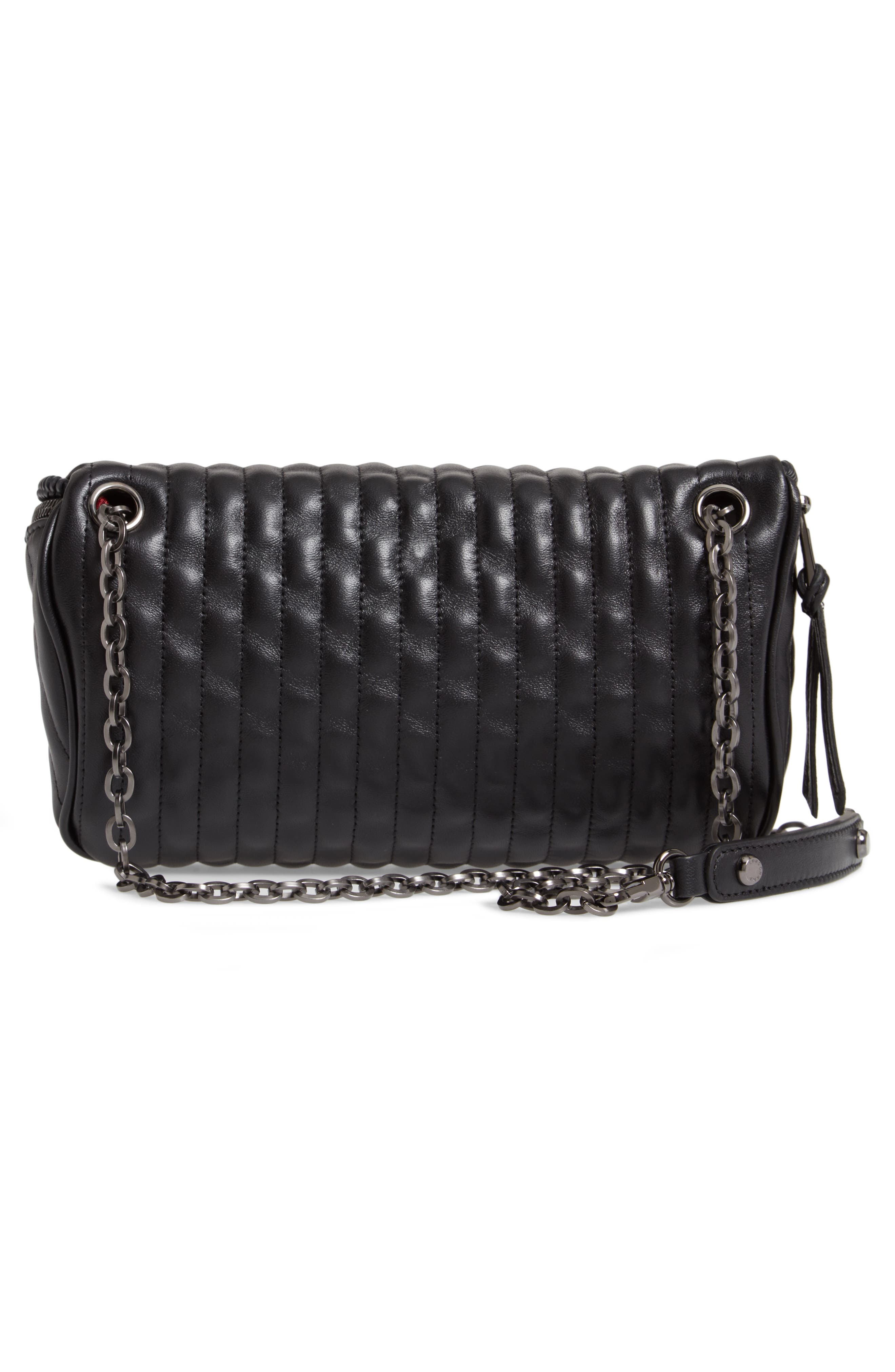 Longchamp Amazone Quilted Leather Belt Bag, Alternate, color, Black