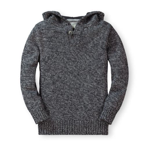 Hope & Henry Baby Boys' Hooded Pullover Sweater, Infant In Charcoal Marl