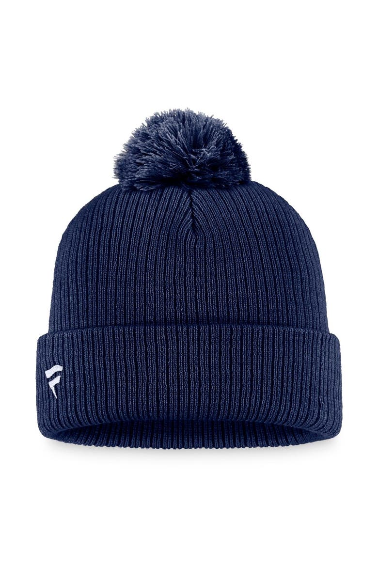 Men's Fanatics Branded Navy St. Louis Blues Core Primary Logo Cuffed Knit Hat with Pom, Alternate, color, NAVY