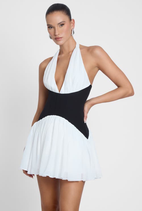 Leau Harper Corset Mini Dress In White