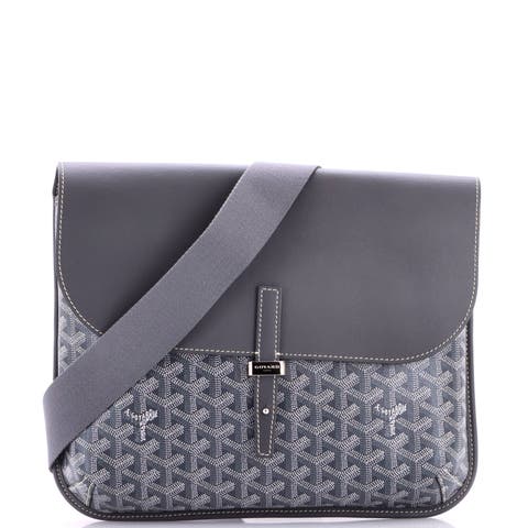 Coursier Messenger Bag Coated Canvas and Leather