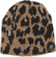AllSaints Leopard Print Knit Beanie
