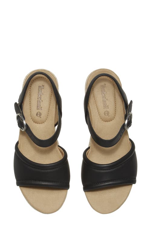 Timberland Santorini Sun Espadrille Sandal In Black Full Grain